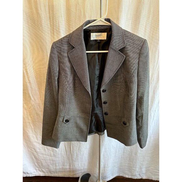 Tahari‎ Arthur S. Levine ASL Women's Grey Pattern Jacket Blazer Sz 6 Office - Picture 2 of 10